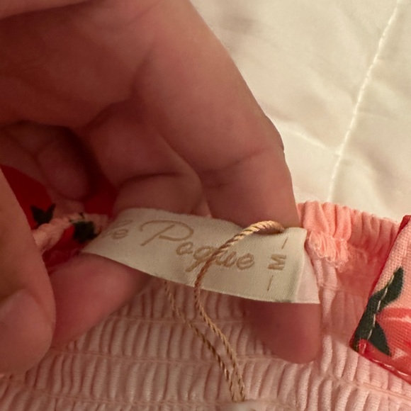 NWT Belle Poque Strawberry Print Pink Swing Midi A Line Dress - Picture 11 of 12